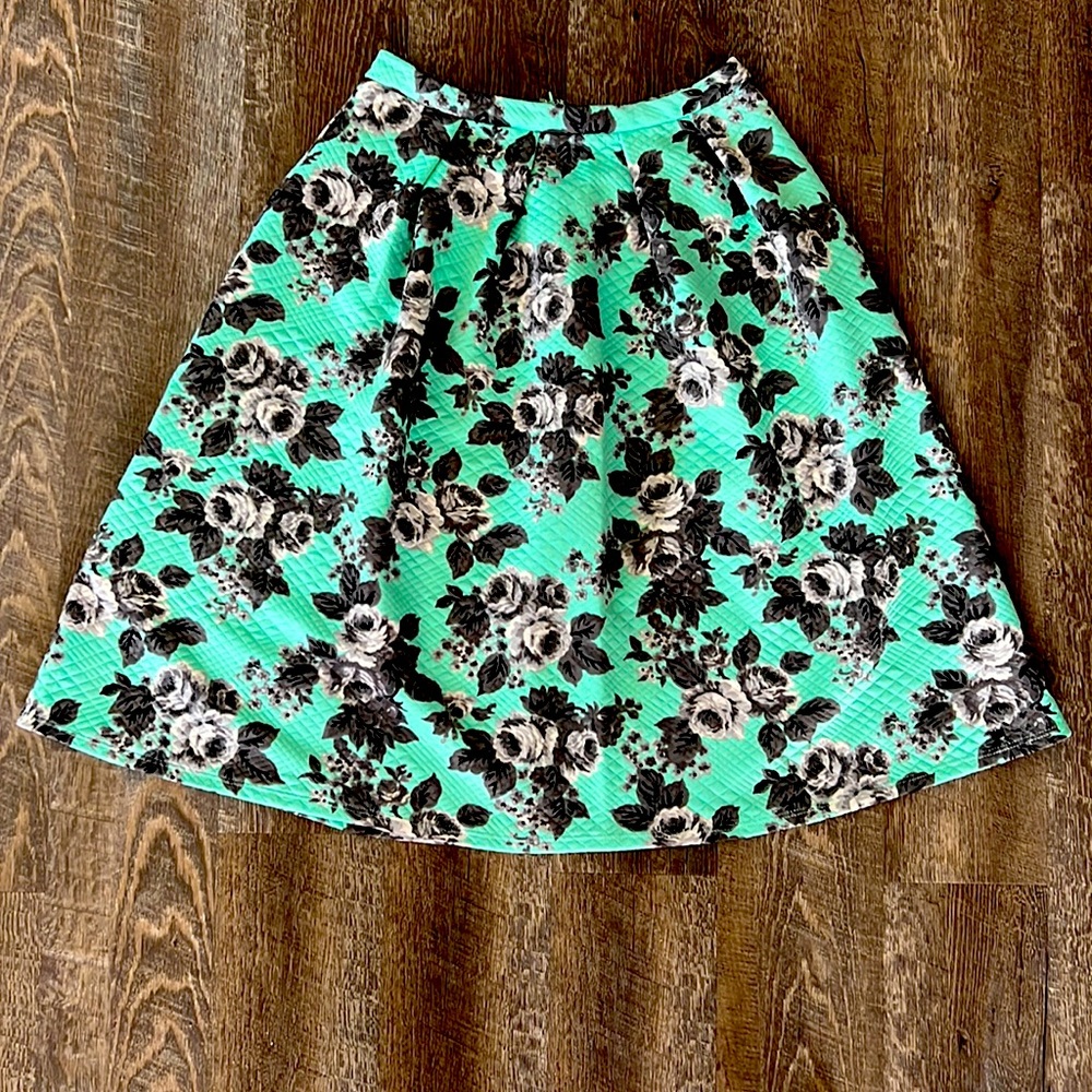 ASOS floral A-line skirt
